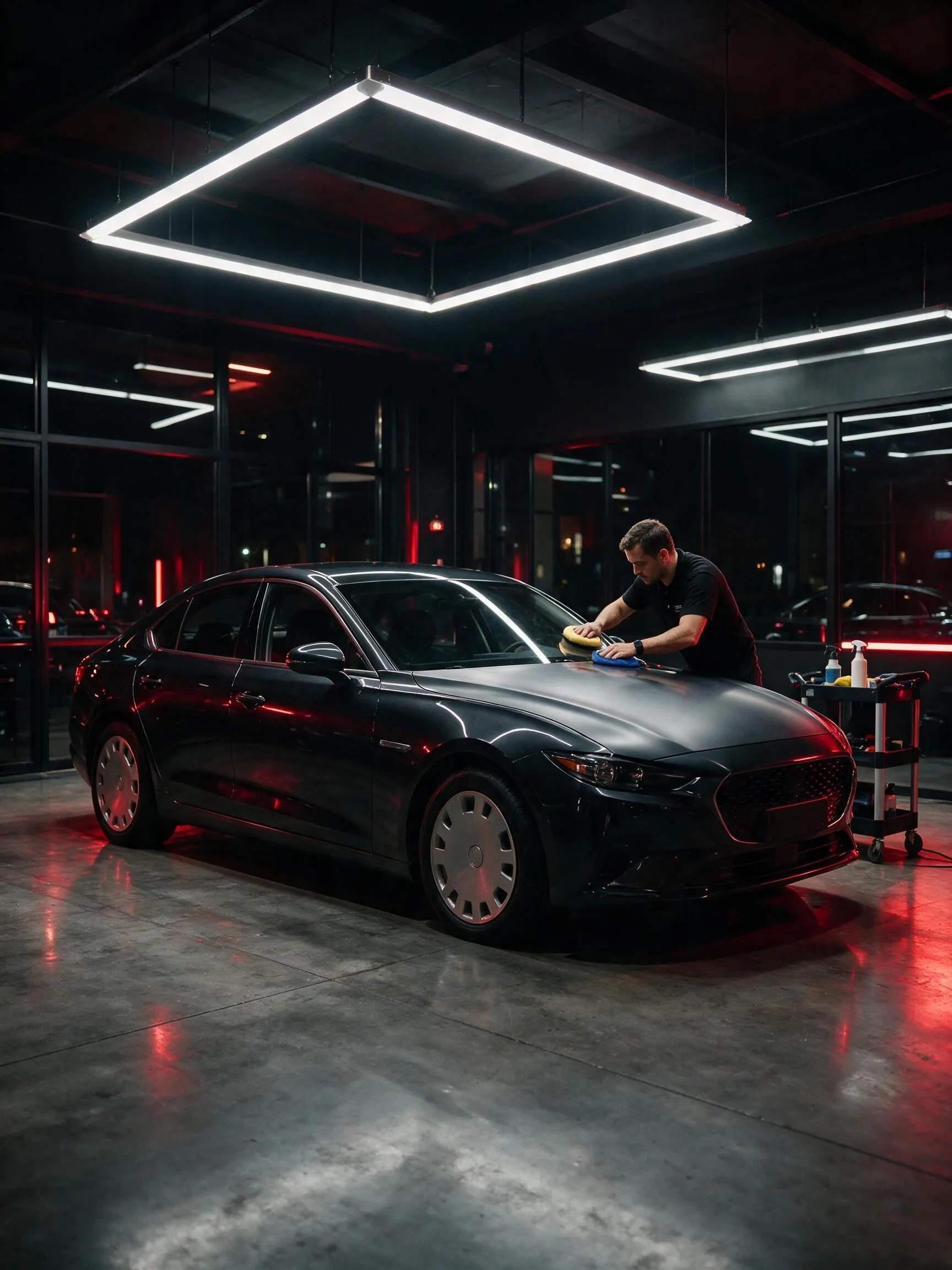 Interiér detailingového štúdia Forza Speed v OC Eperia Prešov